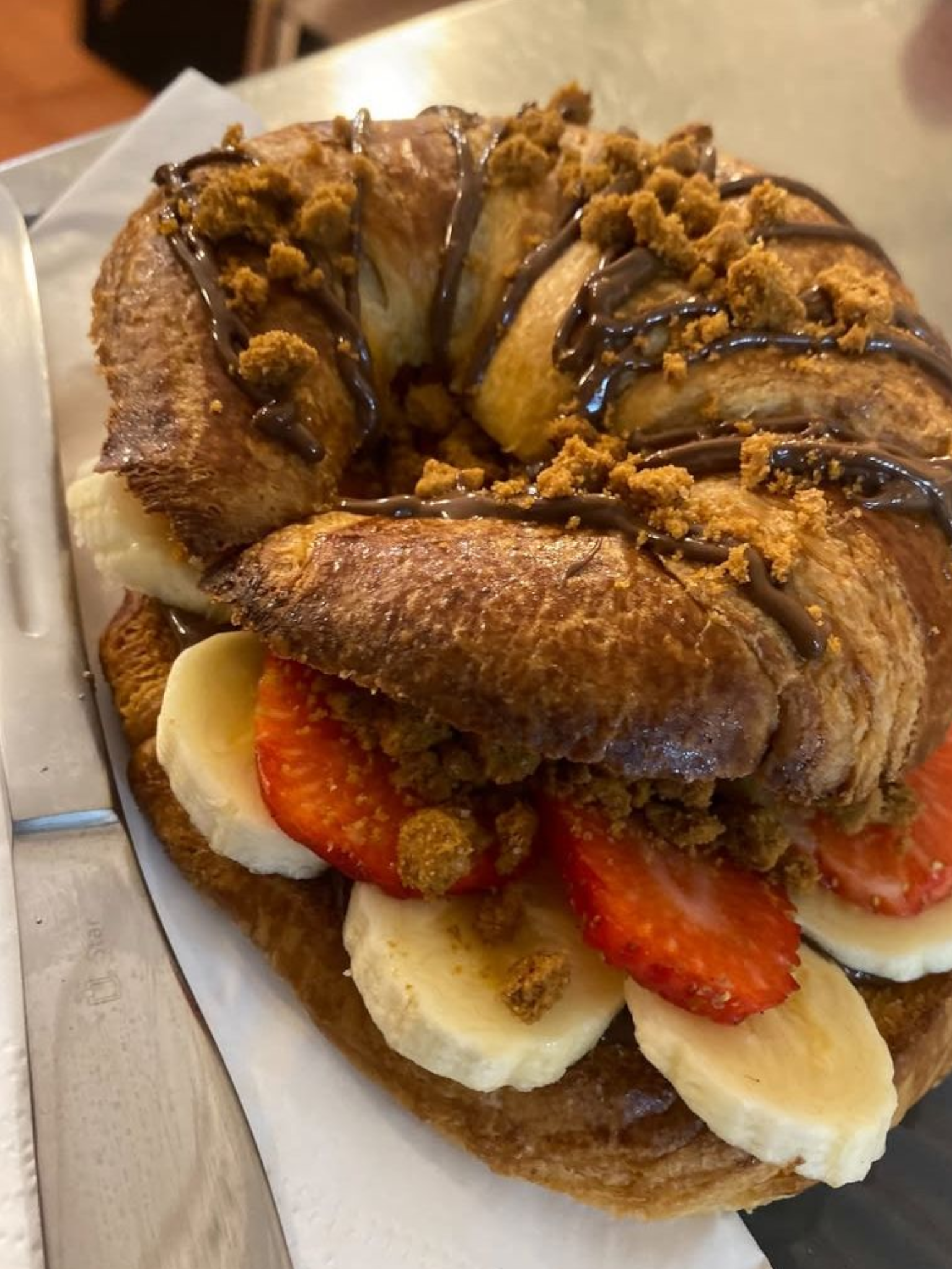 Croasant Fresa Platano (Merienda)